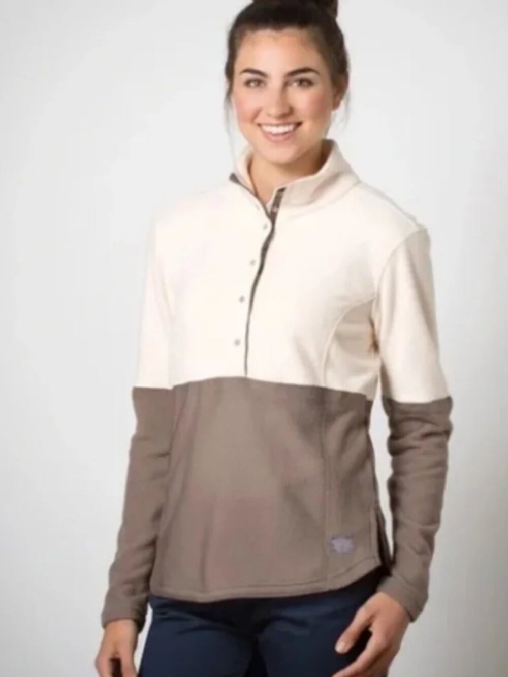 Toad Co Telluride Heritage Collection Liftie Fleece Pullover Jacket S Cream Tan